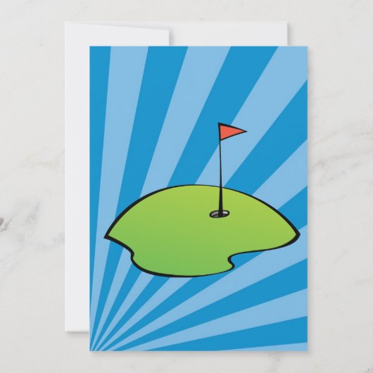 Golfen Geburtstagsfeier Einladung (Rückseite)