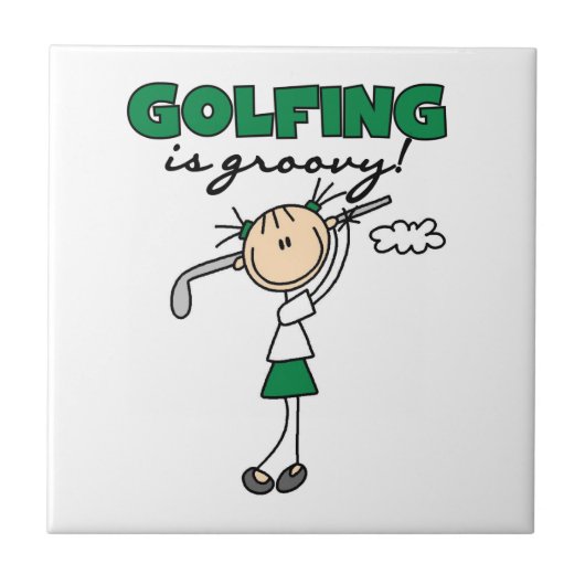 Golfen ist Groovy Fliese (Vorderseite)