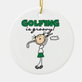 Golfen ist Groovy Keramik Ornament (Vorne)