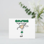 Golfen ist Groovy Postkarte (Stehend Vorderseite)