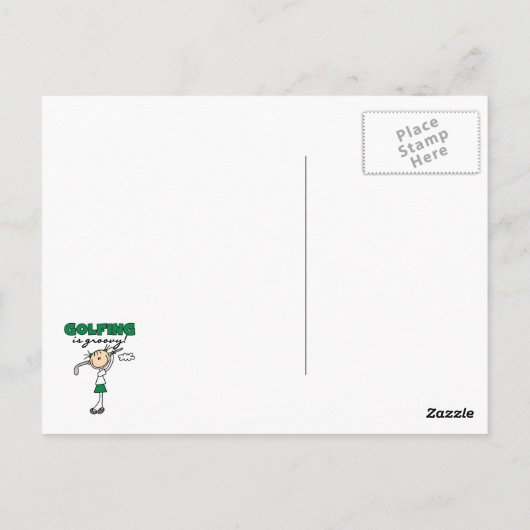 Golfen ist Groovy Postkarte (Rückseite)