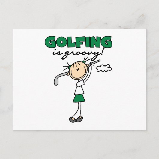 Golfen ist Groovy Postkarte (Vorderseite)