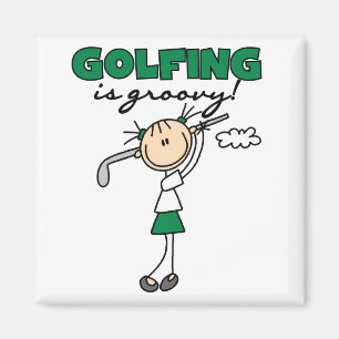 Golfen ist Groovy T-Shirts und Geschenke Magnet