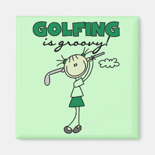 Golfen ist Groovy T-Shirts und Geschenke Magnet