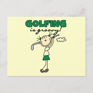 Golfen ist Groovy Tshirts und Geschenke Postkarte