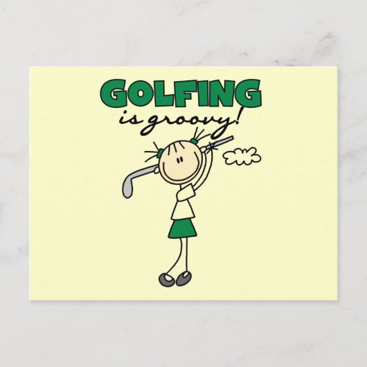 Golfen ist Groovy Tshirts und Geschenke Postkarte (Vorderseite)