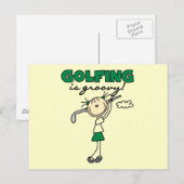 Golfen ist Groovy Tshirts und Geschenke Postkarte (Vorne/Hinten)