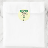 Golfen ist Groovy Tshirts und Geschenke Runder Aufkleber (Tasche)