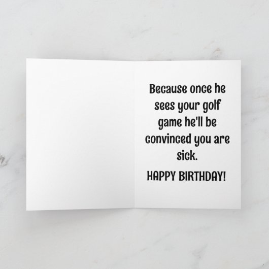 Golfen Karte (Innenseite)