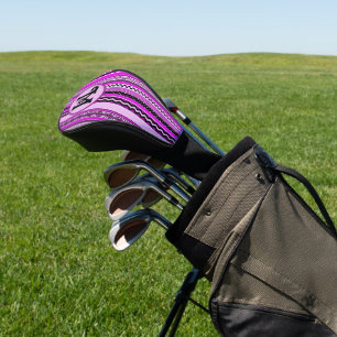 Golfen Lila Streifen Personalisiert Mit Monogramm Golf Headcover