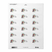 Golfen mit Kuh bei der Weihnachtsbaum-Weihnachtsma Adressaufkleber (Vorne)