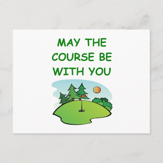 Golfen Postkarte (Vorderseite)