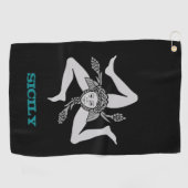 Golfen Sizilien & sizilianisches Wappen / Fahne Golfhandtuch (Horizontal)