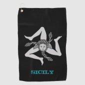 Golfen Sizilien & sizilianisches Wappen / Fahne Golfhandtuch (Vorderseite)