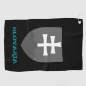 Golfend Slowakei & Slowakei Wappen / Flagge Golfhandtuch (Horizontal)