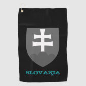 Golfend Slowakei & Slowakei Wappen / Flagge Golfhandtuch (Vorderseite)
