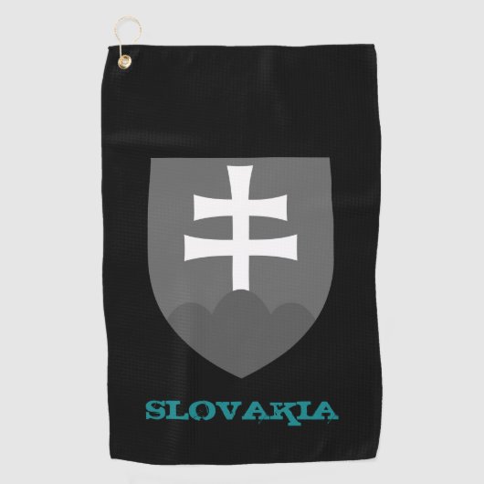Golfend Slowakei & Slowakei Wappen / Flagge Golfhandtuch (Vorderseite)