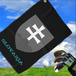 Golfend Slowakei & Slowakei Wappen / Flagge Golfhandtuch