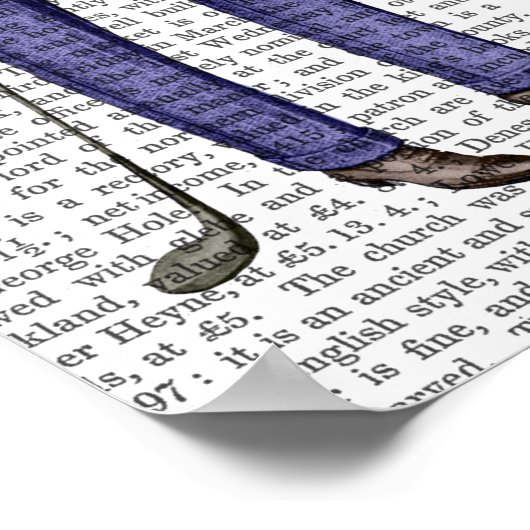 Golfende Giraffen Poster (Ecke)