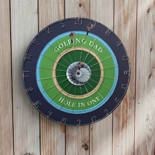 Golfender Vater Hole In One Golfer Dartscheibe