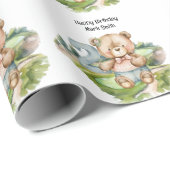 Golfer 2. Geburtstag Geschenkpapier (Rolleneckpunkt)