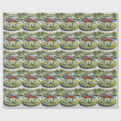 Golfer 30. Geburtstag auf Golfplatz Geschenkpapier (Flach)