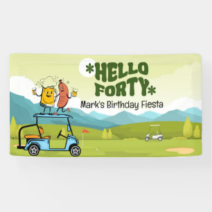 Golfer 40. Geburtstag Party Banner