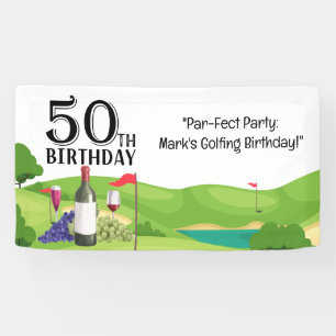 Golfer 50. Geburtstagsparty Banner