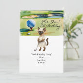 Golfer 60. Geburtstag mit Golfball auf Abschlag Einladung (Stehend Vorderseite)