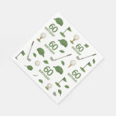 Golfer 60. Geburtstag mit Golfball und Eisen Serviette (Ecke)