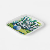 Golfer 60. Geburtstag Pappteller (Gewinkelt)