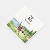 Golfer 65. Geburtstag Schlucken mit Golfwagen Serviette (Ecke)