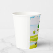 Golfer 75. Geburtstag auf Golfplatz Pappbecher (Rechts)