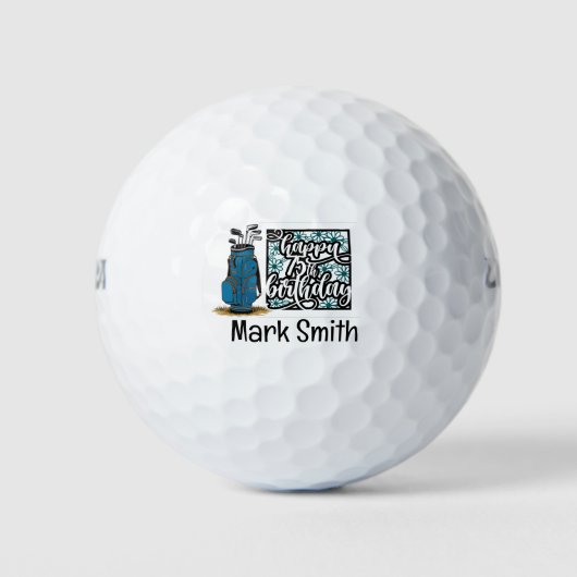 Golfer 75th Birthday Golfball (Vorderseite)