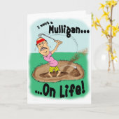 Golfer abgespalten karte (Gelbe Blume)