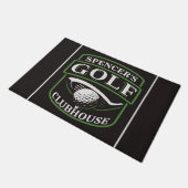 Golfer ADD NAME Pro Golf Player Club Clubhaus Fußmatte (Schrägansicht)