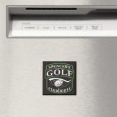 Golfer ADD NAME Pro Golf Player Club Clubhaus Magnet (In Situ (Geschirrspüler))