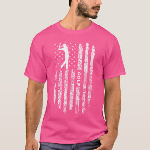 Golfer American USA Flag Golf Golfspielen Lover T-Shirt