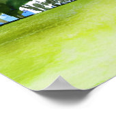 Golfer auf dem Golfplatz Aquarell Poster (Ecke)