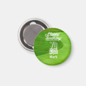 Golfer auf grünem Gras zum 70. GolfGeburtstag Magnet (Vorderseite/Rückseite)