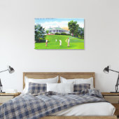 Golfer auf McGregor Golf Links Szene Leinwanddruck (Insitu (Schlafzimmer))