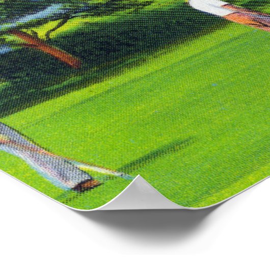 Golfer auf McGregor Golf Links Szene Poster (Ecke)