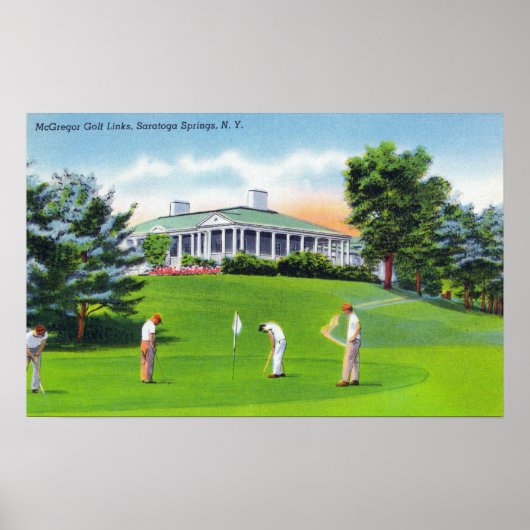 Golfer auf McGregor Golf Links Szene Poster (Vorne)