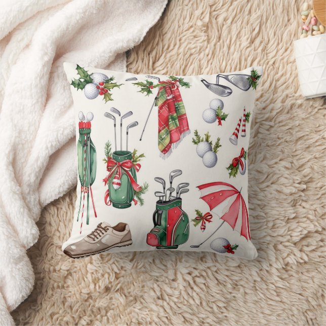 Golfer-Ausstattung Weihnachtsdekoration Kissen (Decke)