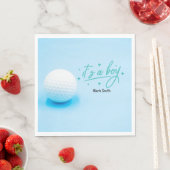 Golfer Baby Dusche Blue Thema Serviette (Beispiel)