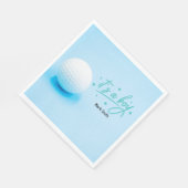 Golfer Baby Dusche Blue Thema Serviette (Ecke)