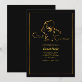 Golfer Bachelor Party Golf Bachelor Golf Imitate G Einladung