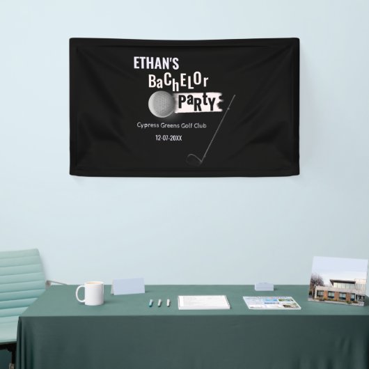 Golfer Bachelor Party Golf im Freien Klassisches W Banner (Messeveranstaltung)