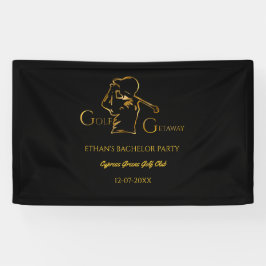 Golfer Bachelor Party Golf Urlaub Luxus Gold Banner