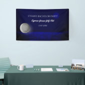 Golfer Bachelor Party Navy Blue Golf Ball Golfspie Banner (Messeveranstaltung)